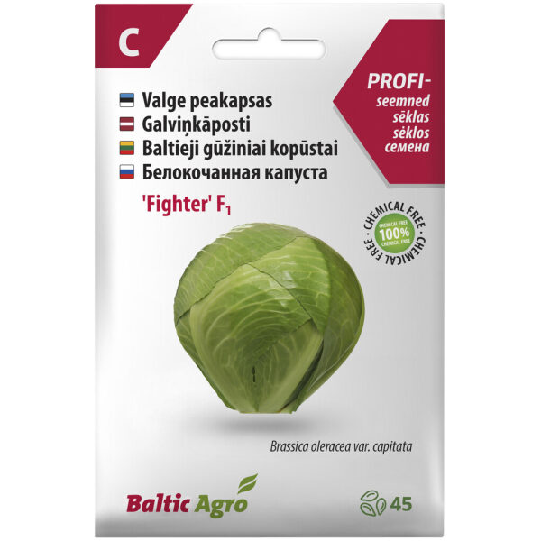 Valge peakapsas 'Fighter'