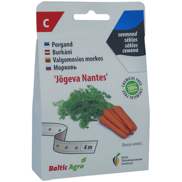 Carrot Seeds 'Jõgeva Nantes' SeedBand