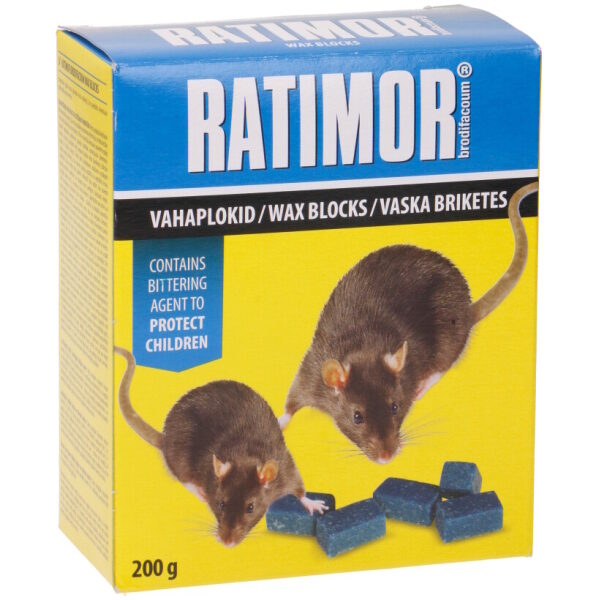 Hiire- ja rotimürk Ratimor vahaplokid
