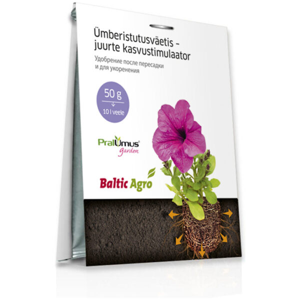 Ümberistutus-juurdumisväetis Pralumus