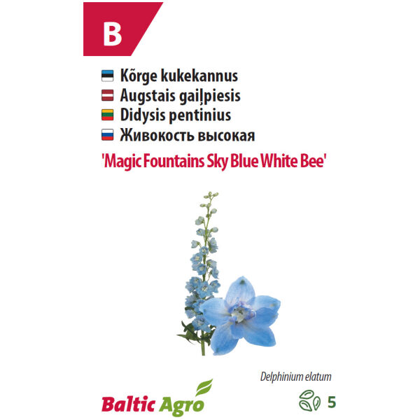 Kukekannus 'MF Sky Blue White Bee'