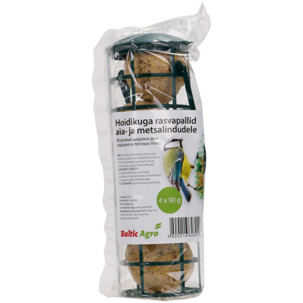 Hoidikuga rasvapallid lindudele 4 x 90 g