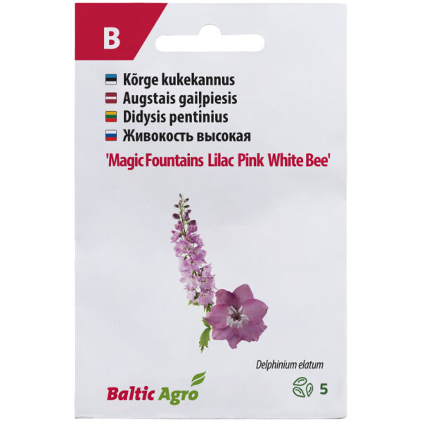 Delphinium 'MF Lilac Pink White Bee'